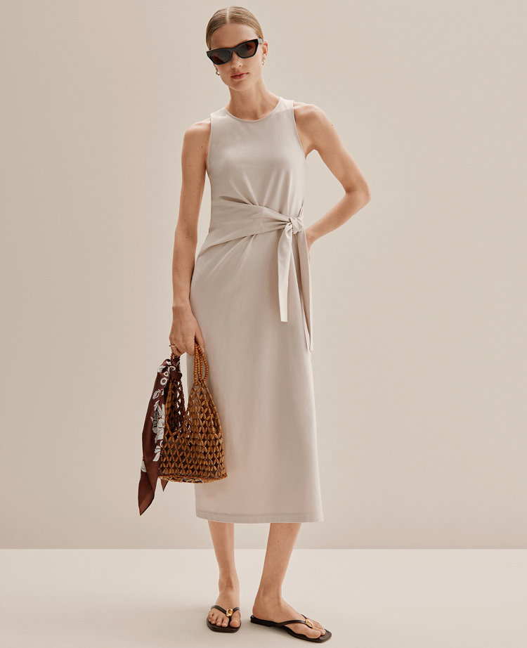 Weekend Tie Waist Midi Dress