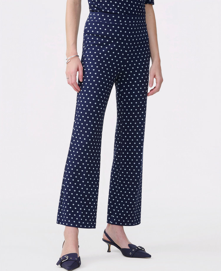 The Tall Dotted Knit Ankle Pant