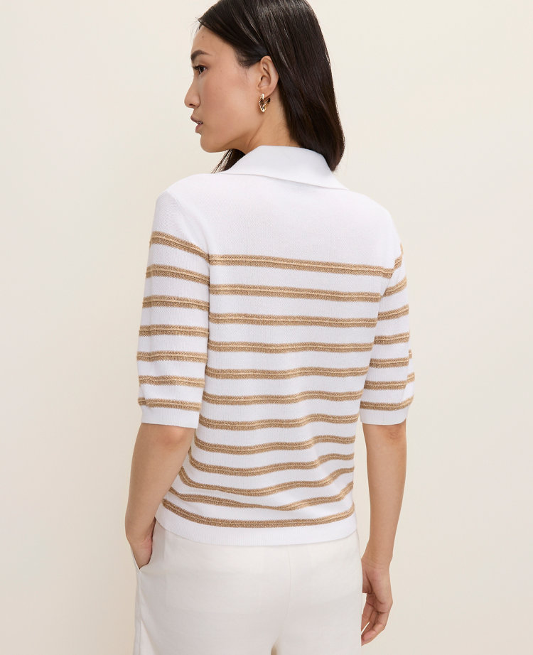 Striped Polo Sweater