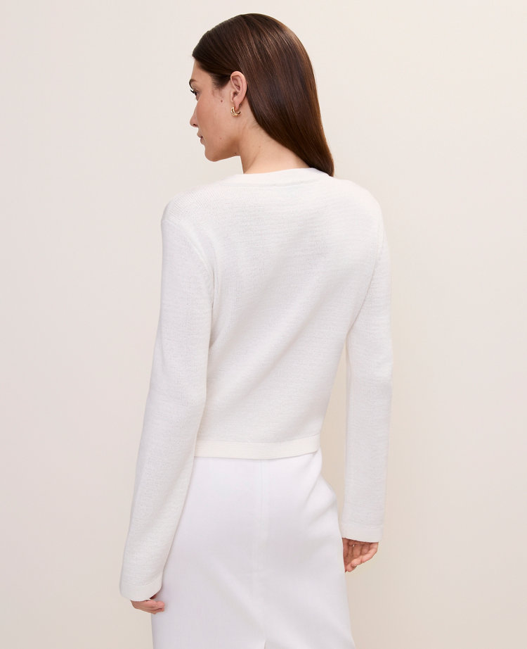 Crew Neck Sweater Jacket