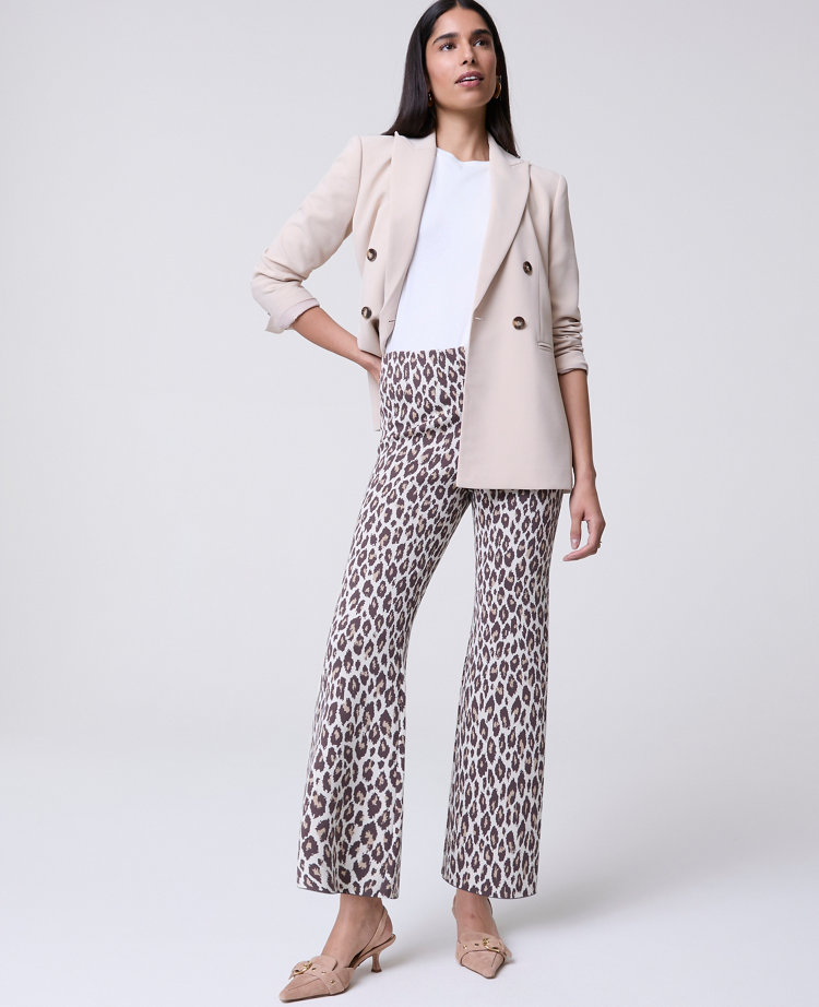 Petite Animal Print Sweater Pant