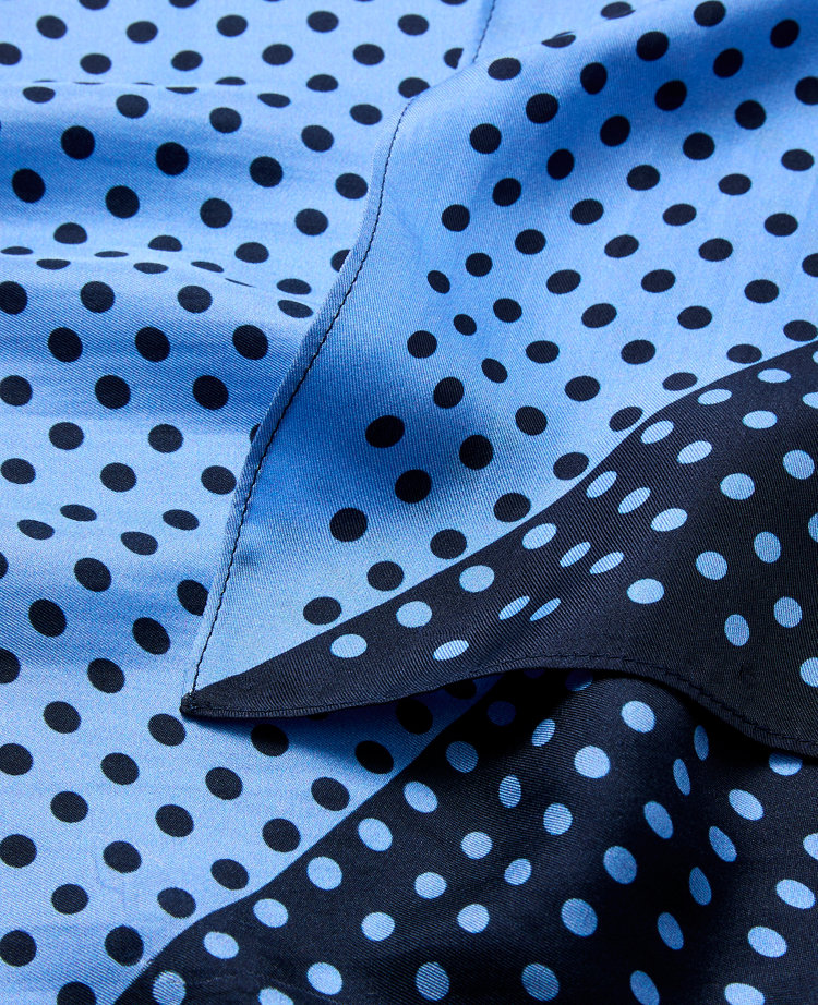 Ann Taylor Dotted Silk Scarf Night Sky Women's