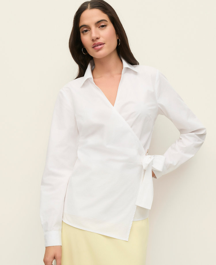 Embellished Wrap Blouse