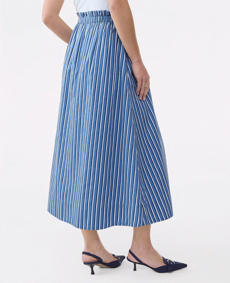 Ann Taylor Petite Striped Maxi Skirt Cold Plunge Women's