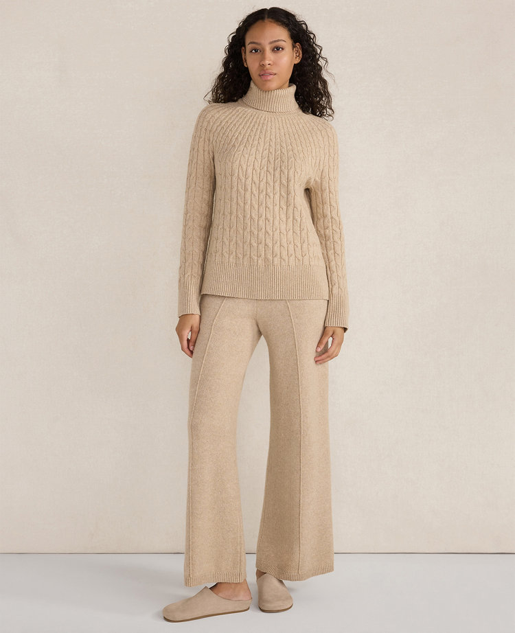 Haven Well Within Organic Cotton Blend Pintuck Wide Leg Pants