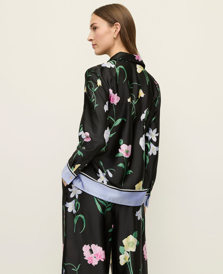 Floral Satin Essential Shirt