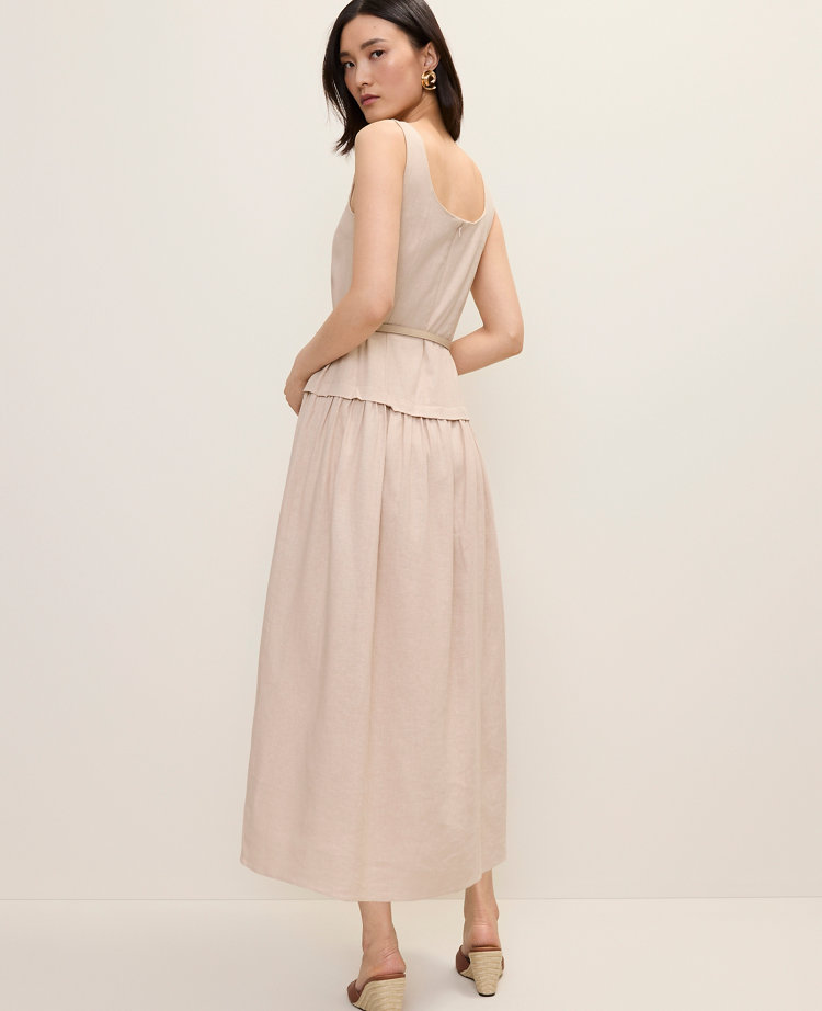 Belted Flare Midi Dress