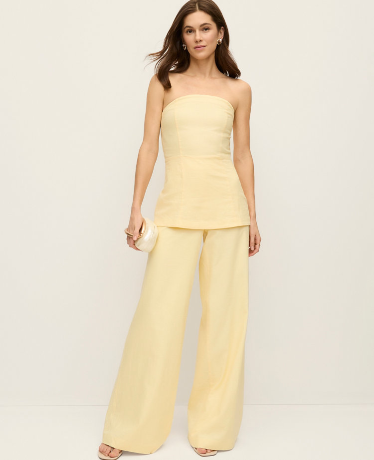 The Statement Palazzo Pant in Linen Blend