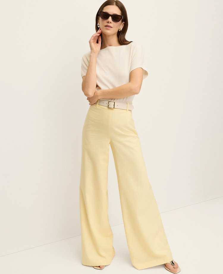 The Statement Palazzo Pant in Linen Blend