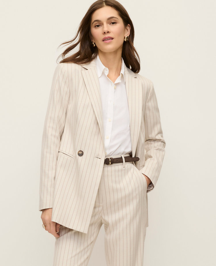 The Petite Crosby Blazer in Pinstripe