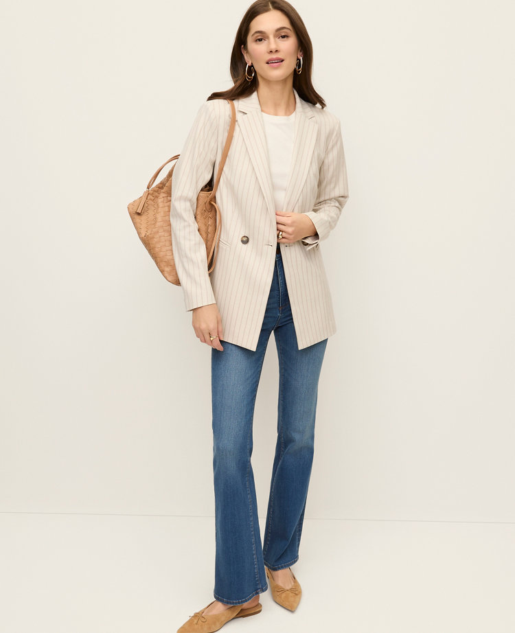The Petite Crosby Blazer in Pinstripe