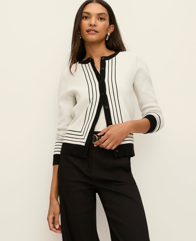 Striped Jacquard Ann Cardigan