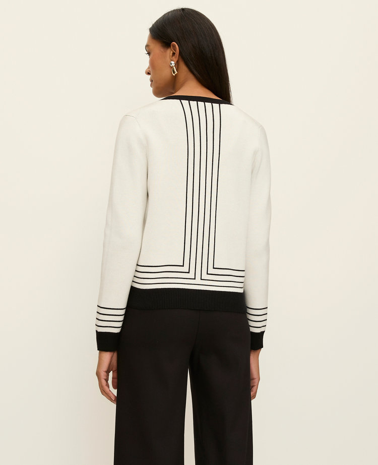 Striped Jacquard Ann Cardigan