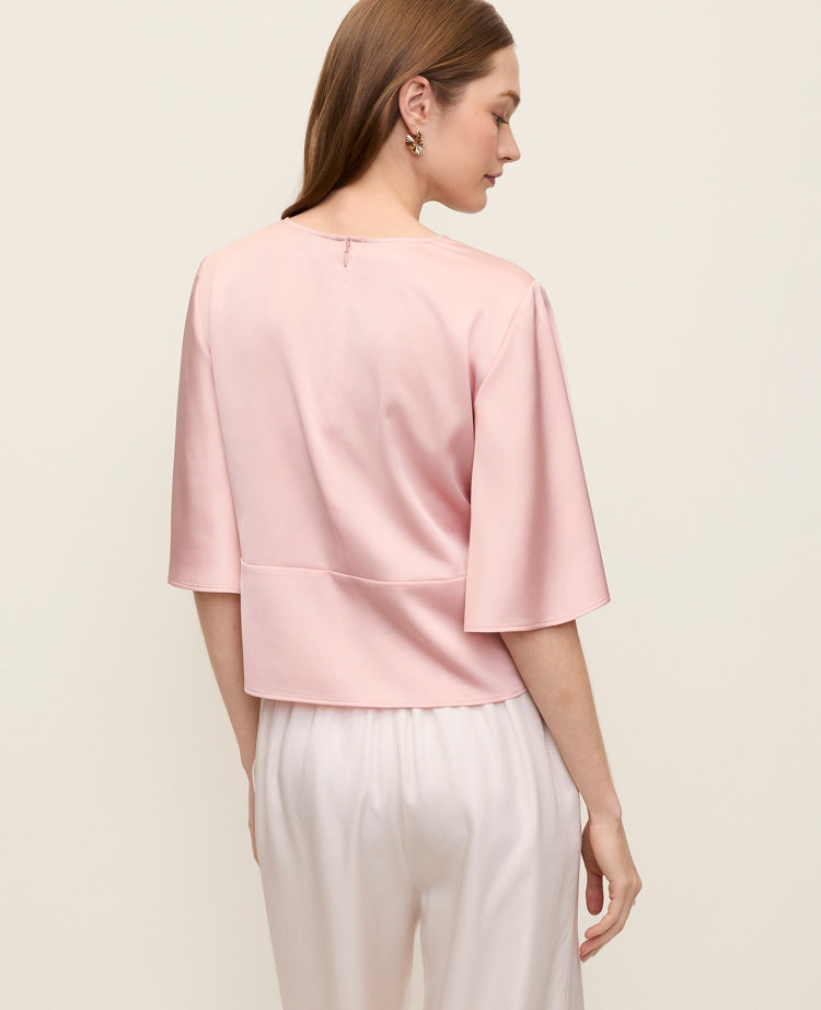 Satin Tie Waist Blouse