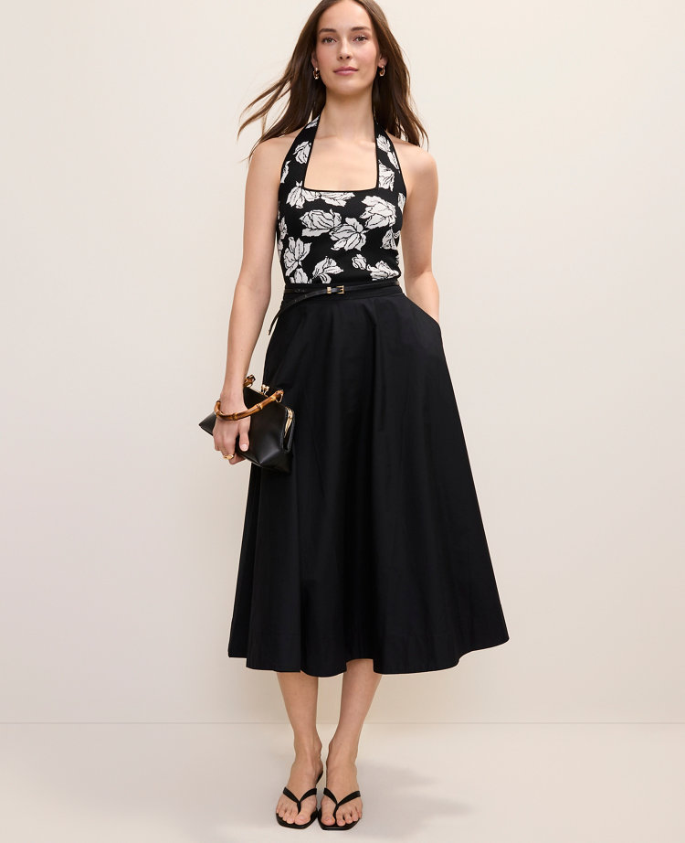 Petite Full Midi Skirt