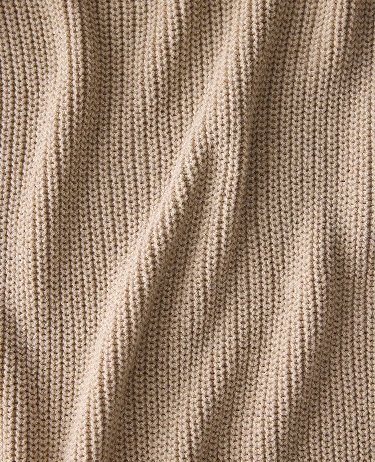 Ann Taylor Haven Well Within Organic Cotton Shaker Stitch Heathered Cardigan Worn taupe Women's