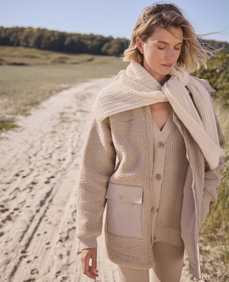 Haven Well Within Organic Cotton Shaker Stitch Heathered Cardigan