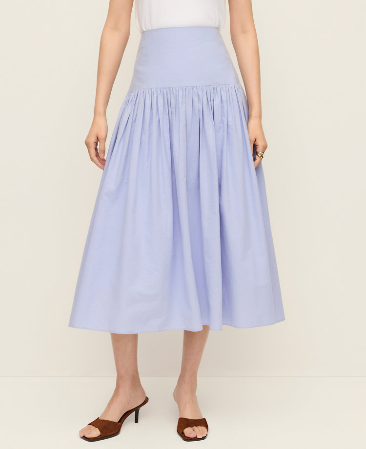 Petite Gathered Maxi Skirt