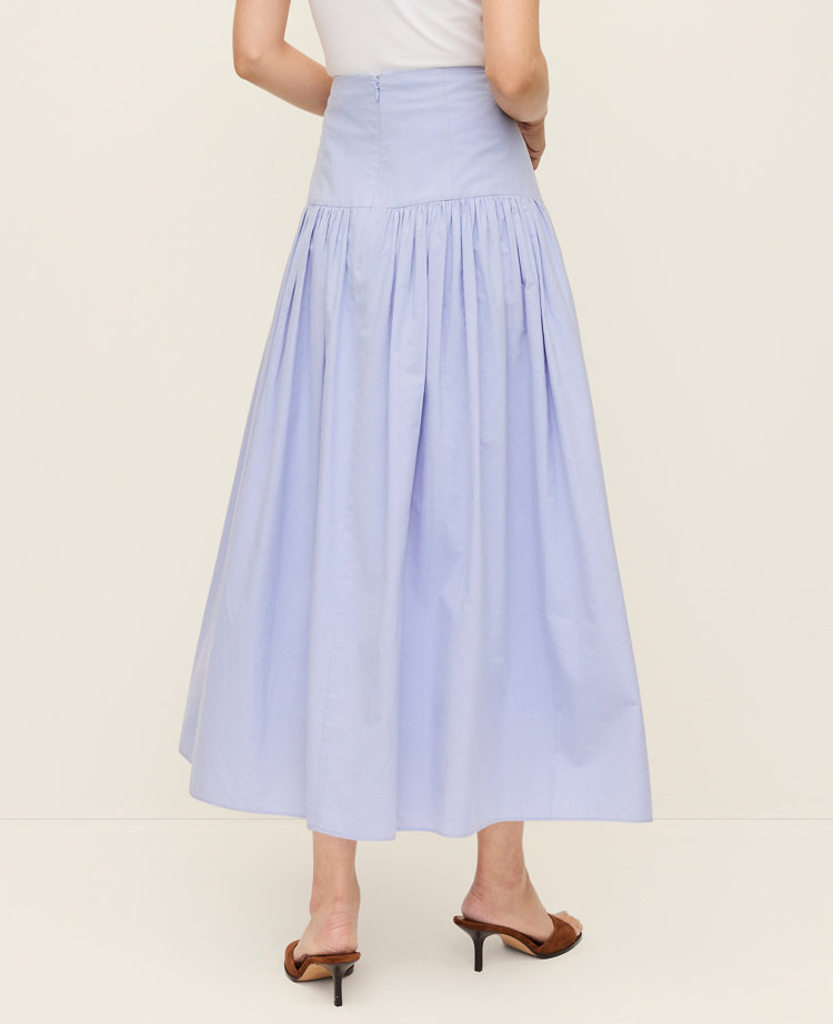 Petite Gathered Maxi Skirt