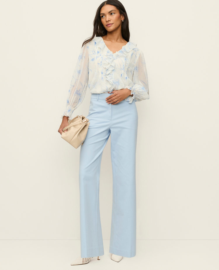The Petite Wide-Leg Pant in Stretch Cotton