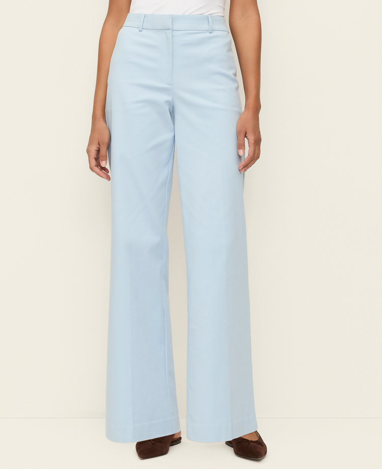 The Petite Wide-Leg Pant in Stretch Cotton