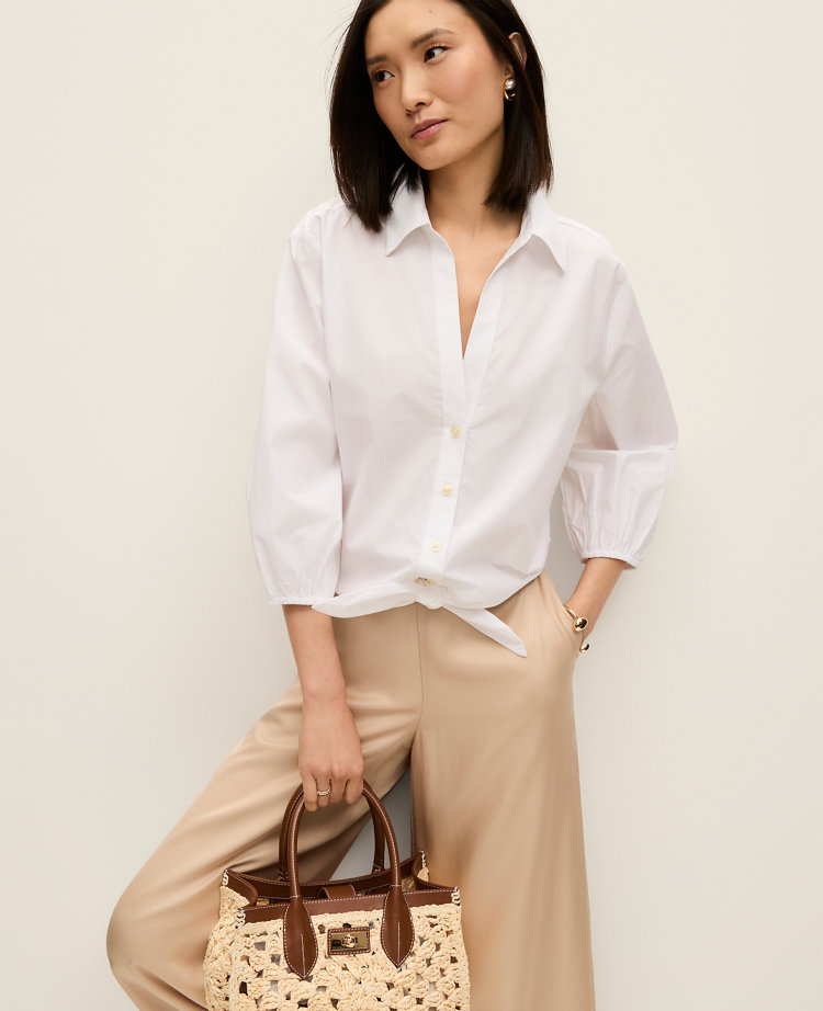 Tie Waist Blouse - White