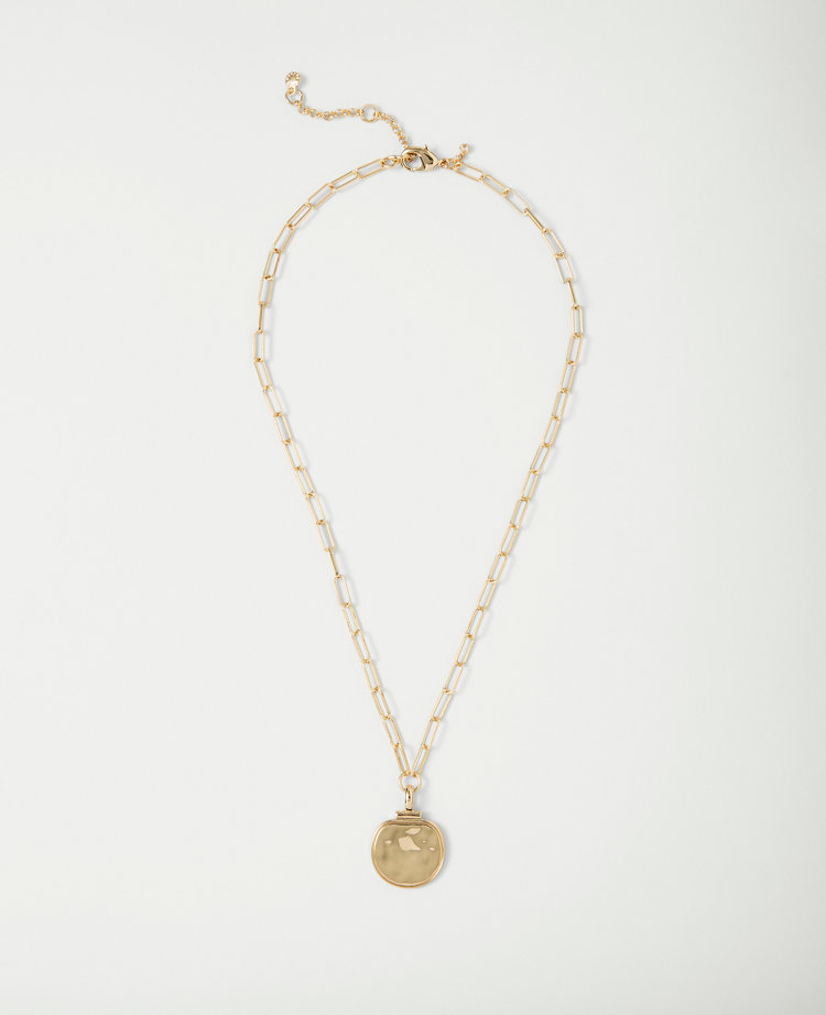 Crystal Pendant Chain Link Necklace