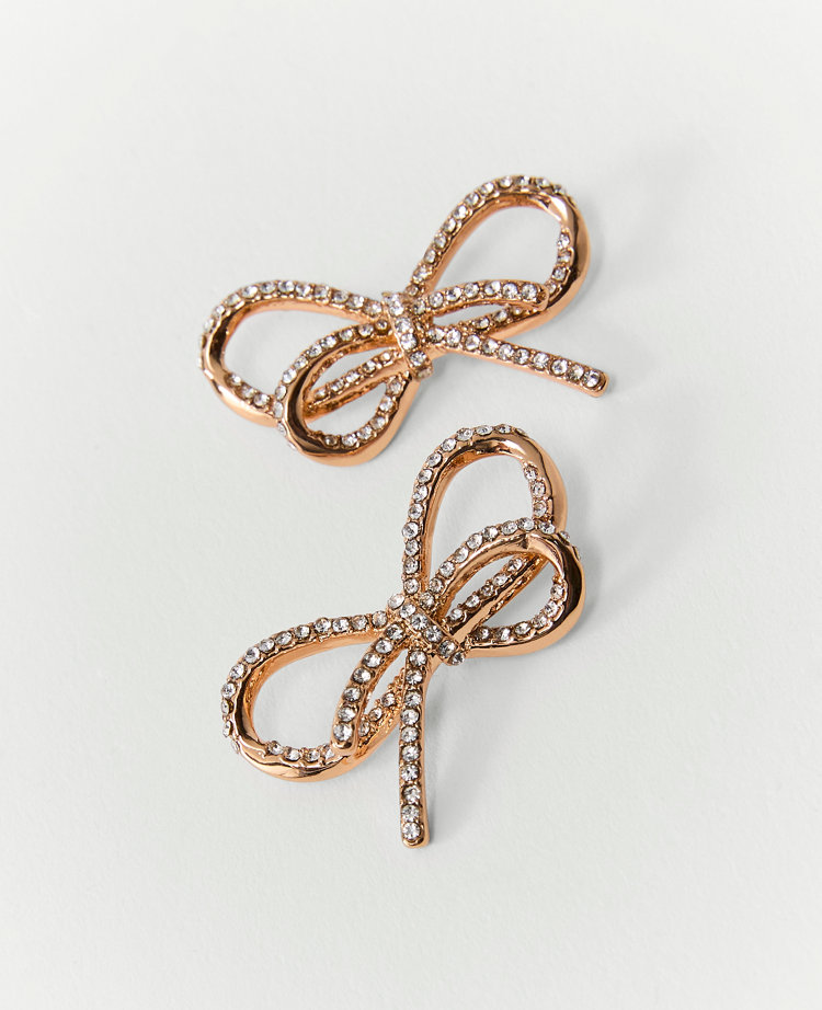 Pavé Bow Stud Earrings