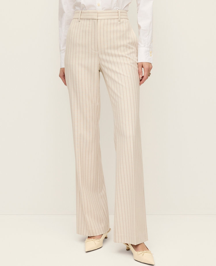 The Petite Flare Trouser in Pinstripe
