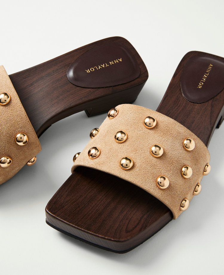 Ann Taylor Suede Studded Sandal Women's