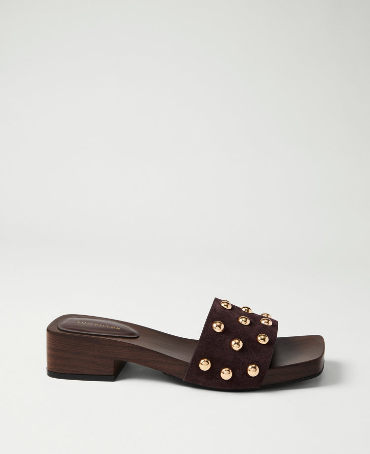 Suede Studded Sandal