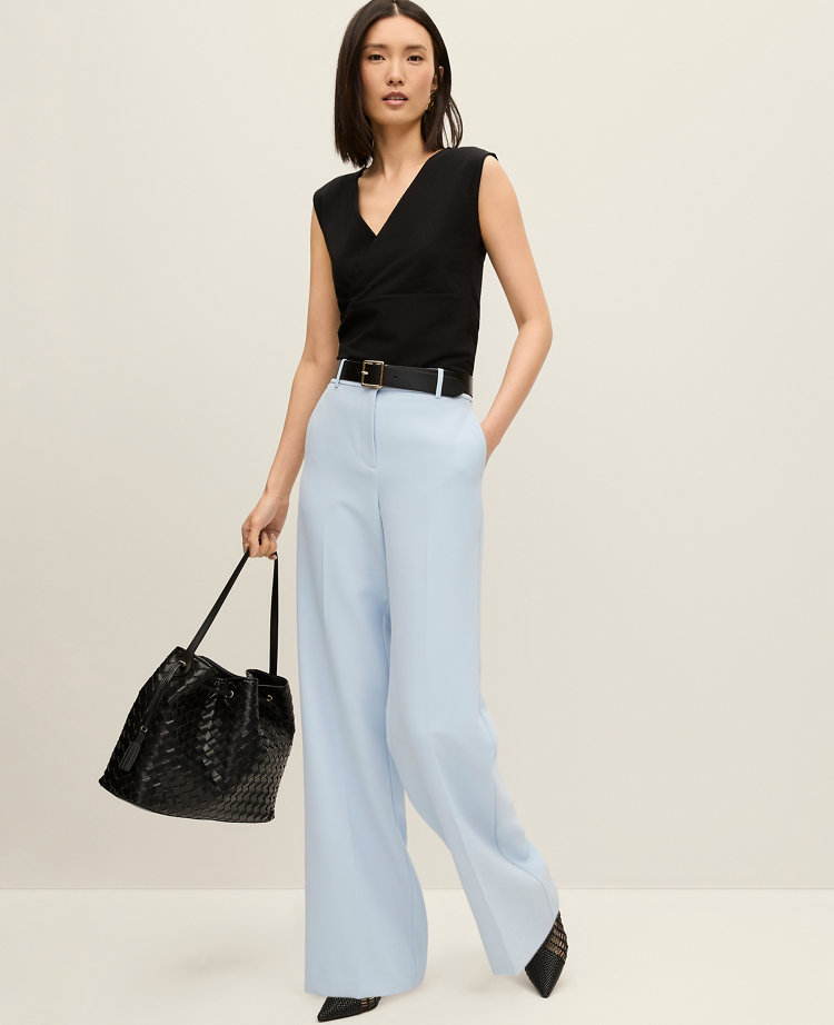 The Petite Perfect Wide-Leg Pant in Fluid Crepe