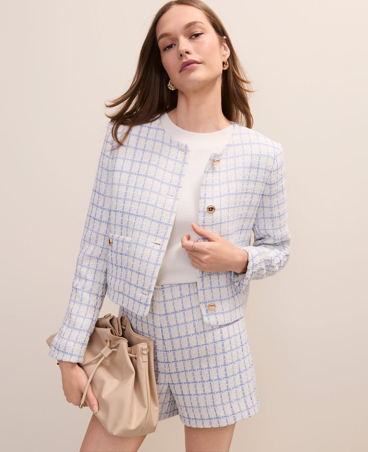 Petite Patch Pocket Jacket in Tweed