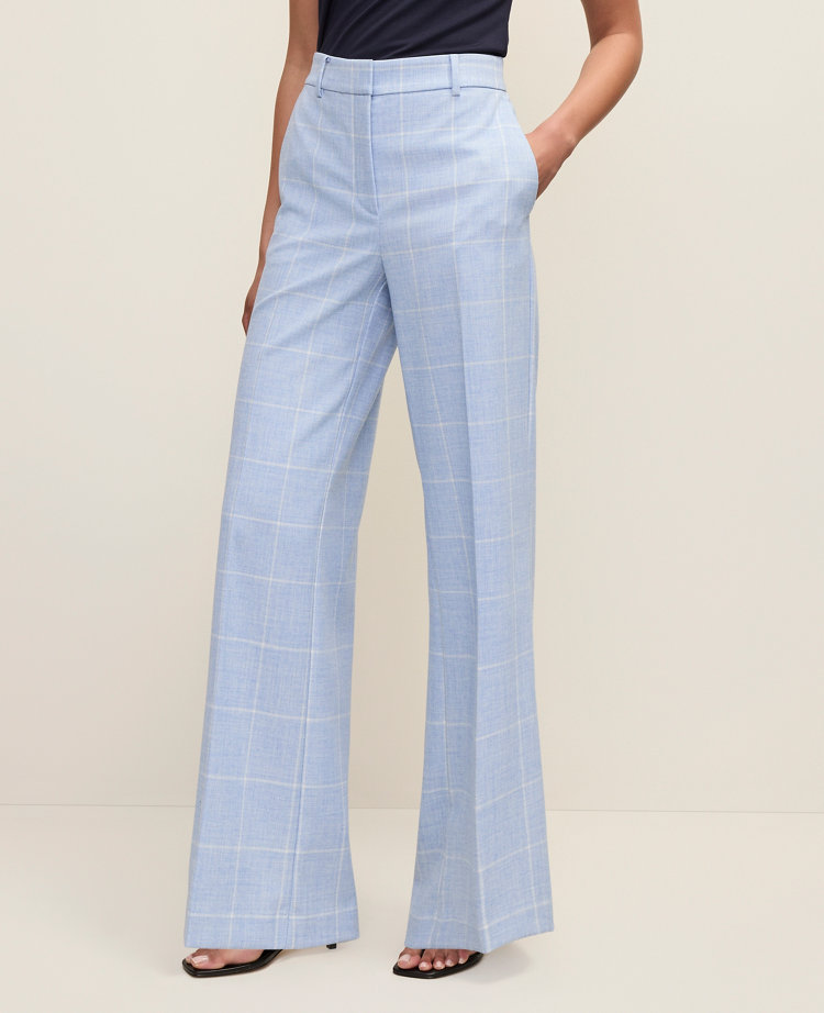 The Petite Wide-Leg Pant in Windowpane