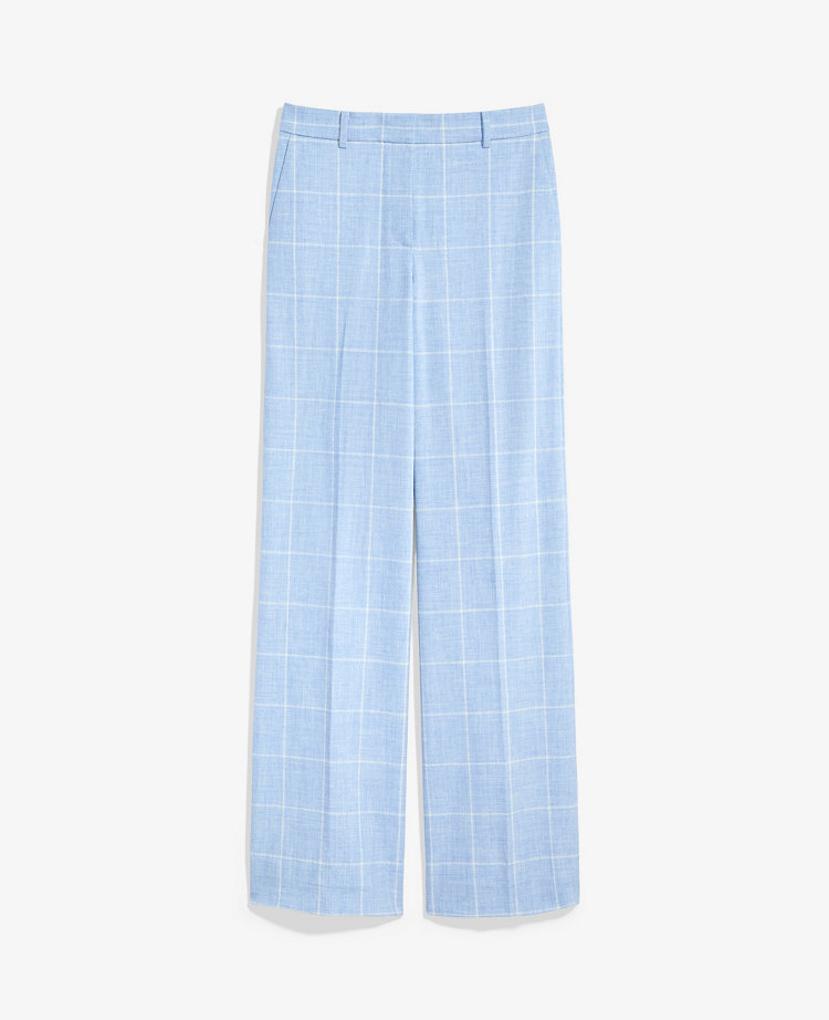 The Petite Wide-Leg Pant in Windowpane