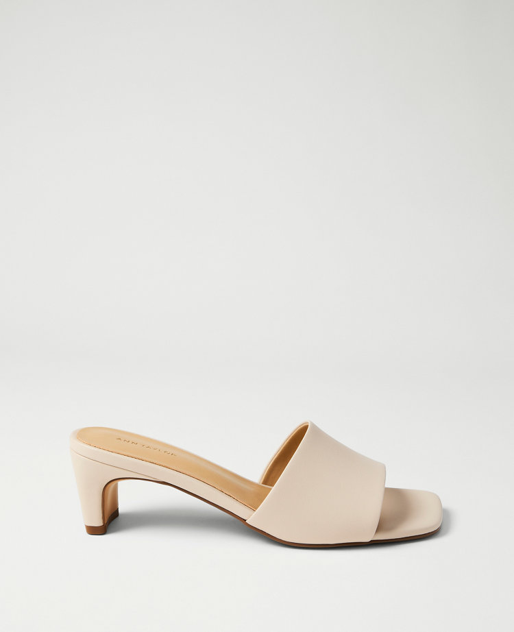Leather Heel Mule