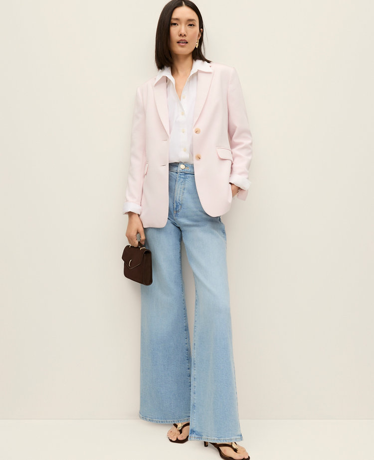 The Petite Greenwich Blazer in Textured Crepe