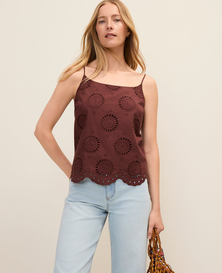 Weekend Eyelet Tank Top carousel Product Image 1