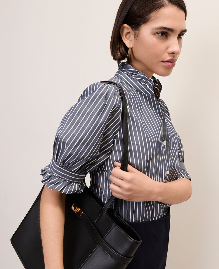 Striped Ruffle Blouse