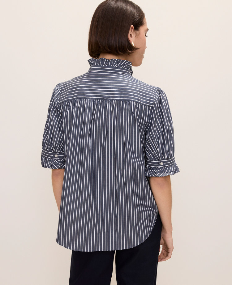 Striped Ruffle Blouse