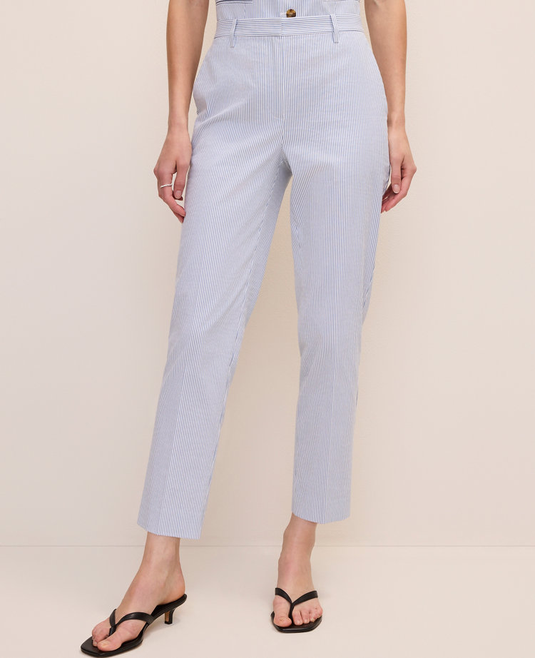 The Petite Ankle Pant in Seersucker