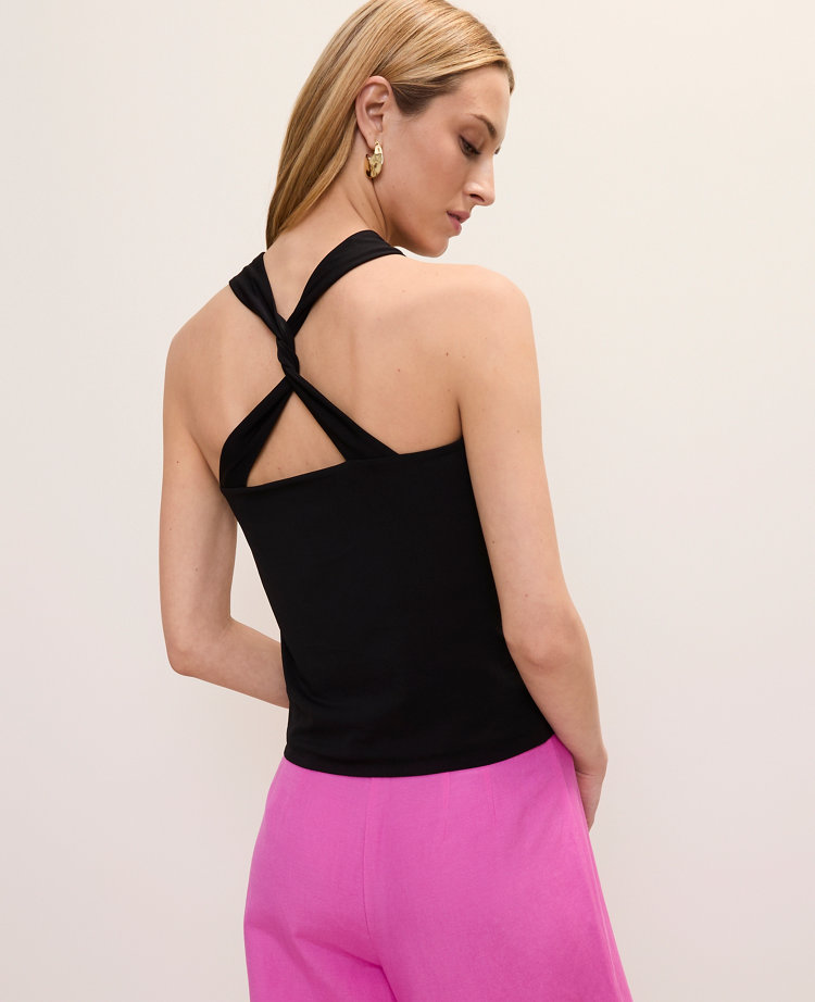 Petite Crossover Halter Top