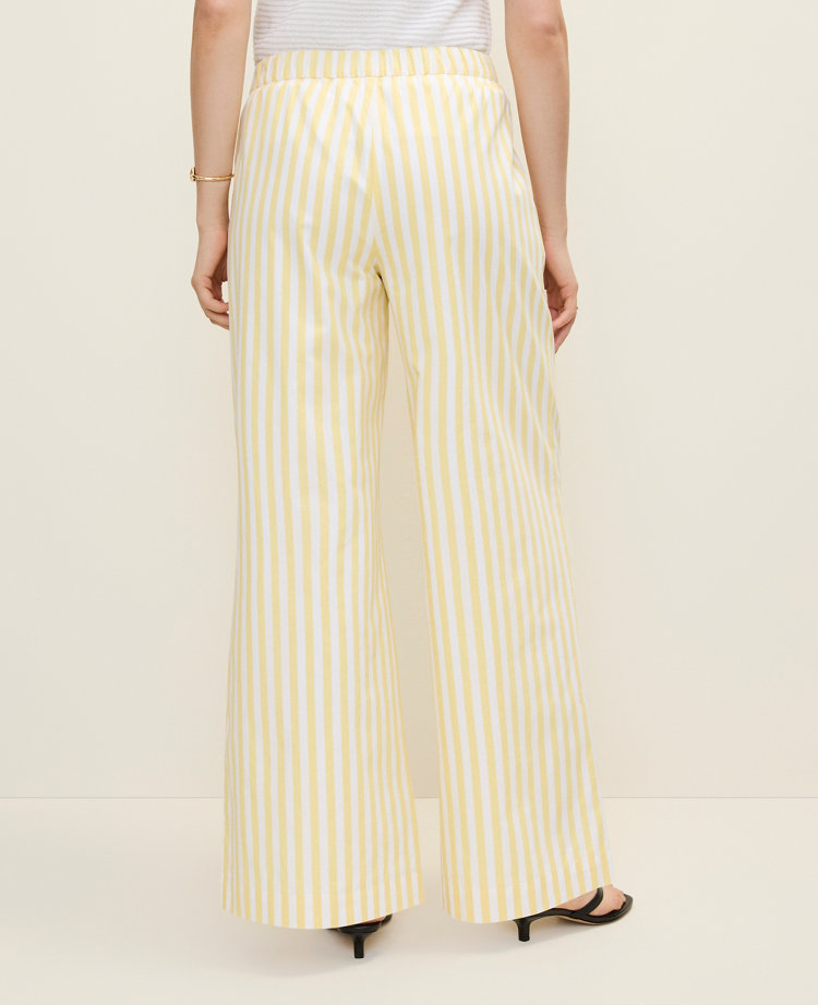Petite Weekend Collection Striped Easy Palazzo Pant