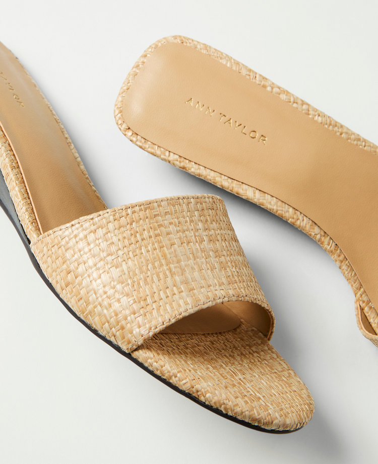 Straw Wedge Sandal