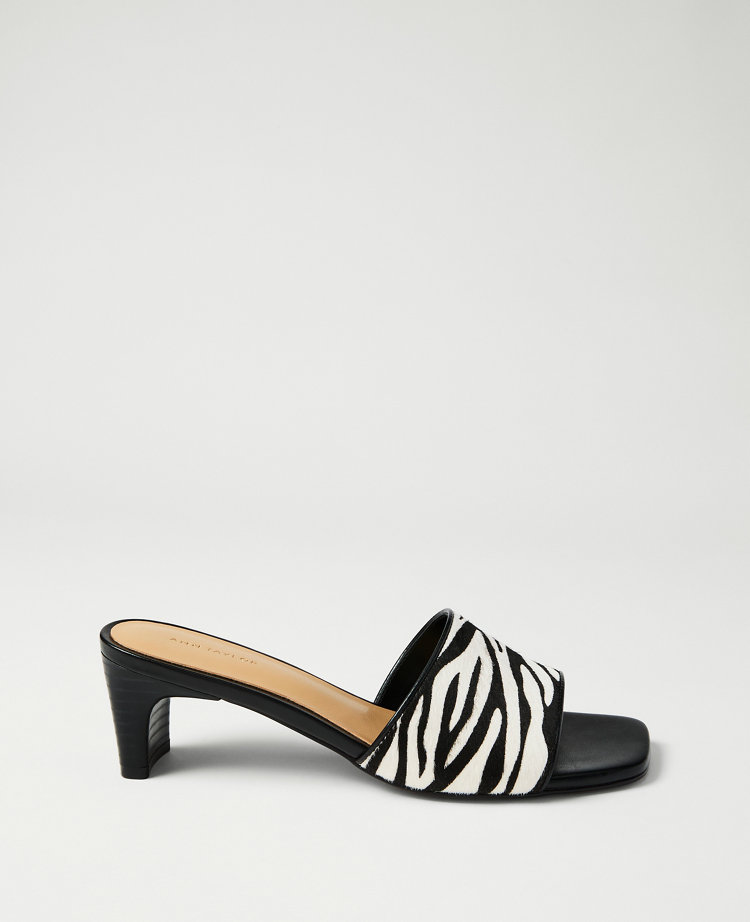 Calf Hair Heel Mule