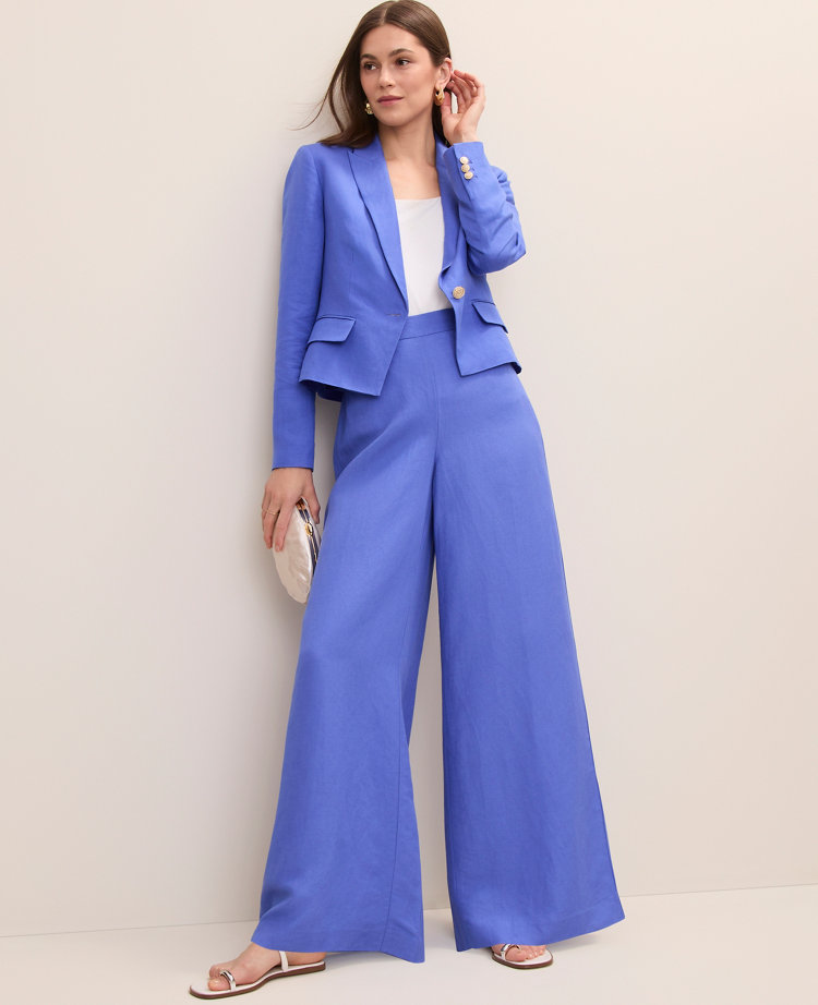 The Tall Statement Palazzo Pant in Linen Blend