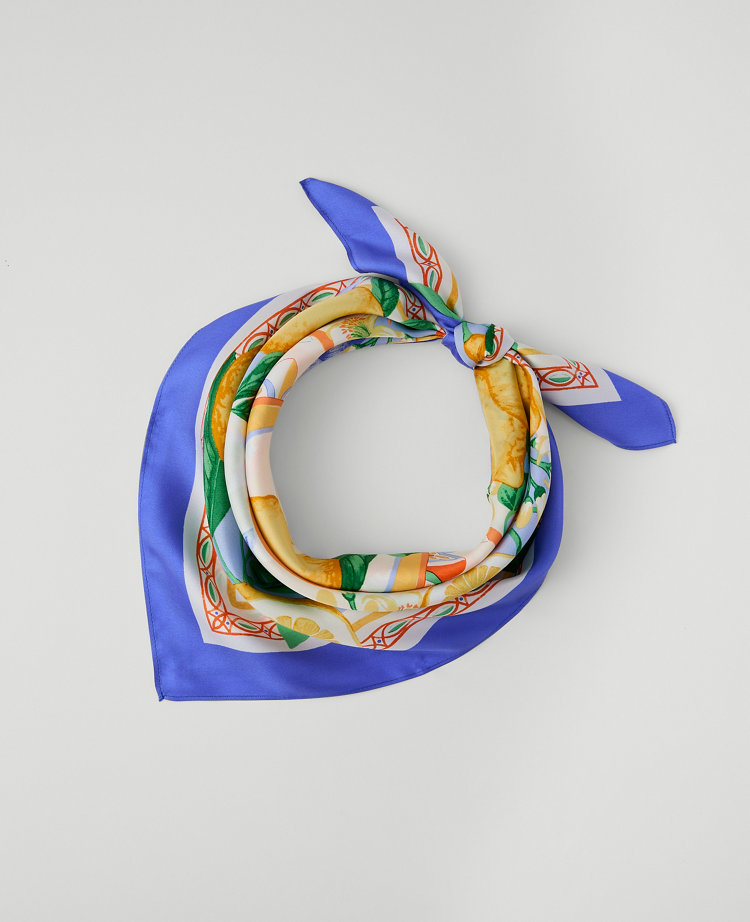 Lemon Print Silk Scarf