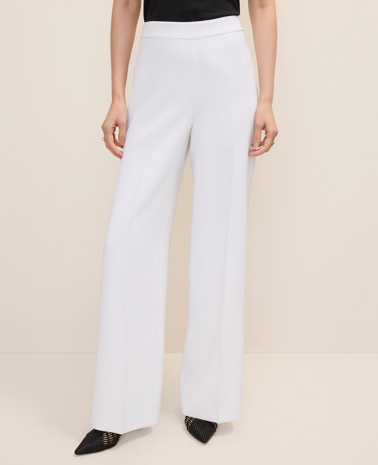 The Petite Side Zip Wide-Leg Pant in Fluid Crepe carousel Product Image 2