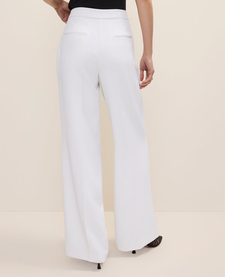 The Petite Side Zip Wide-Leg Pant in Fluid Crepe carousel Product Image 3