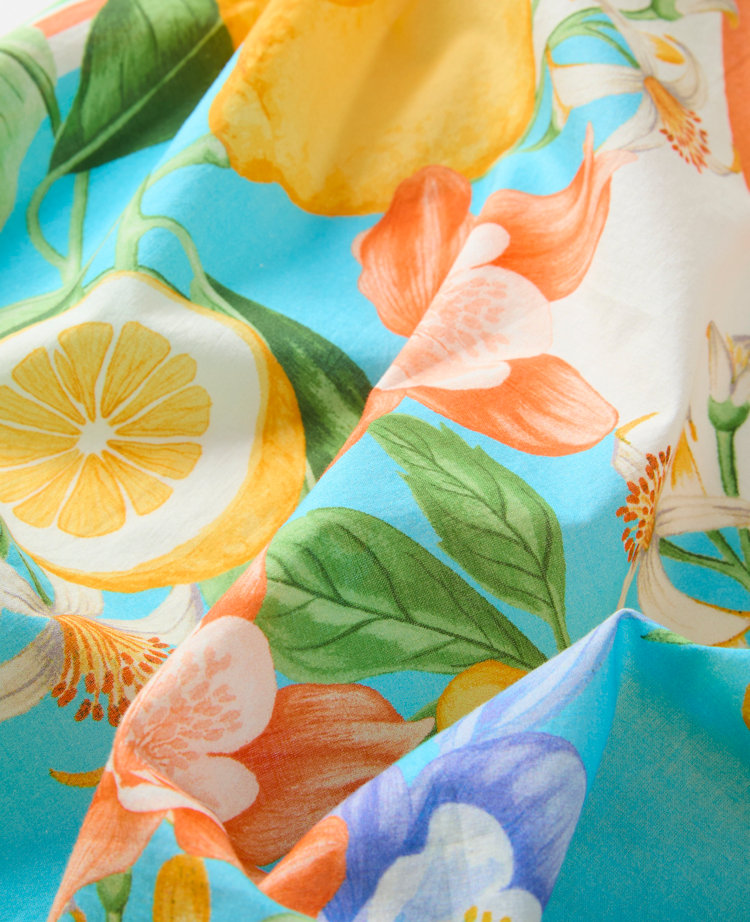 Lemon Floral Print Scarf